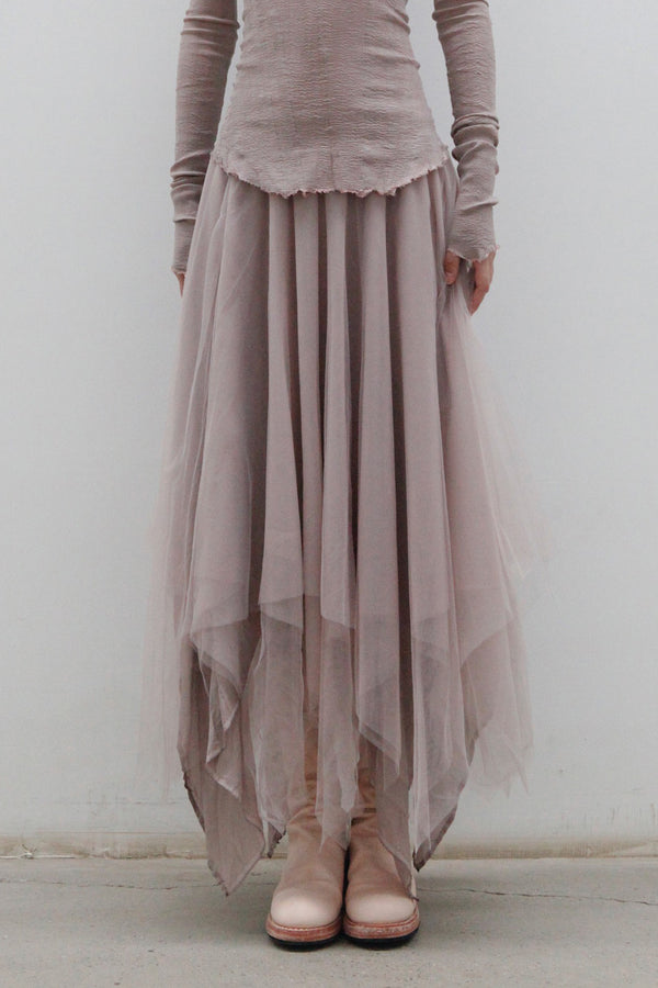 Marc le bihan irregular skirt 2592 bois de rose